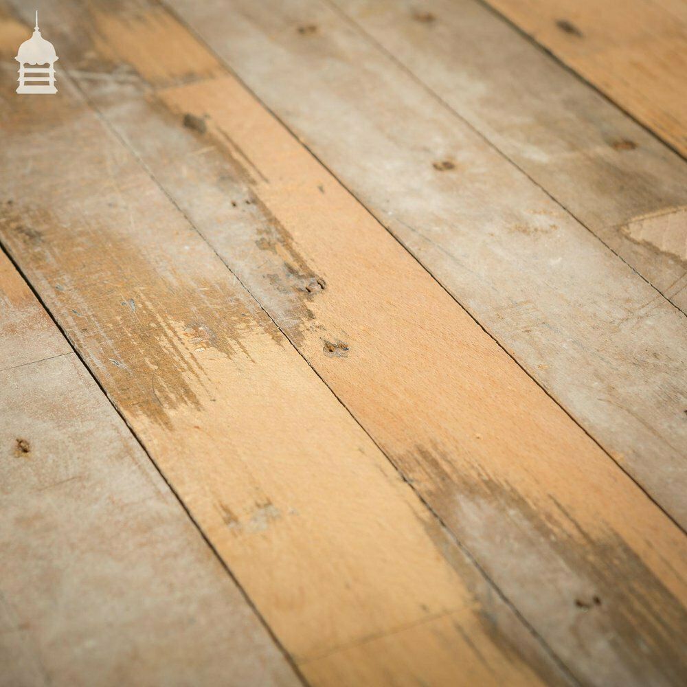 Batch Of 51 Square Metres Of 20th C Skimmed Beech Tongue & Groove Floorboard photo buy