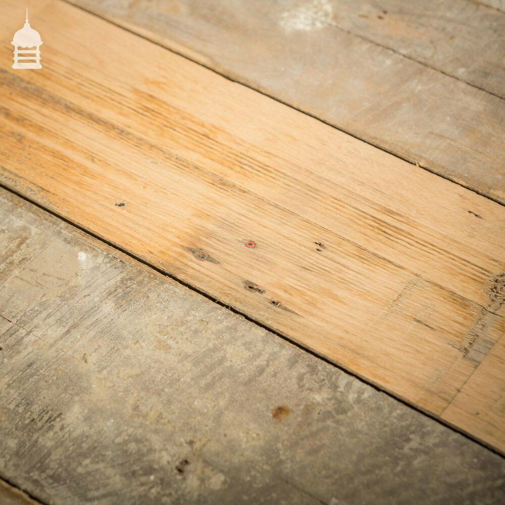 Batch Of 51 Square Metres Of 20th C Skimmed Beech Tongue & Groove Floorboard photo vintage
