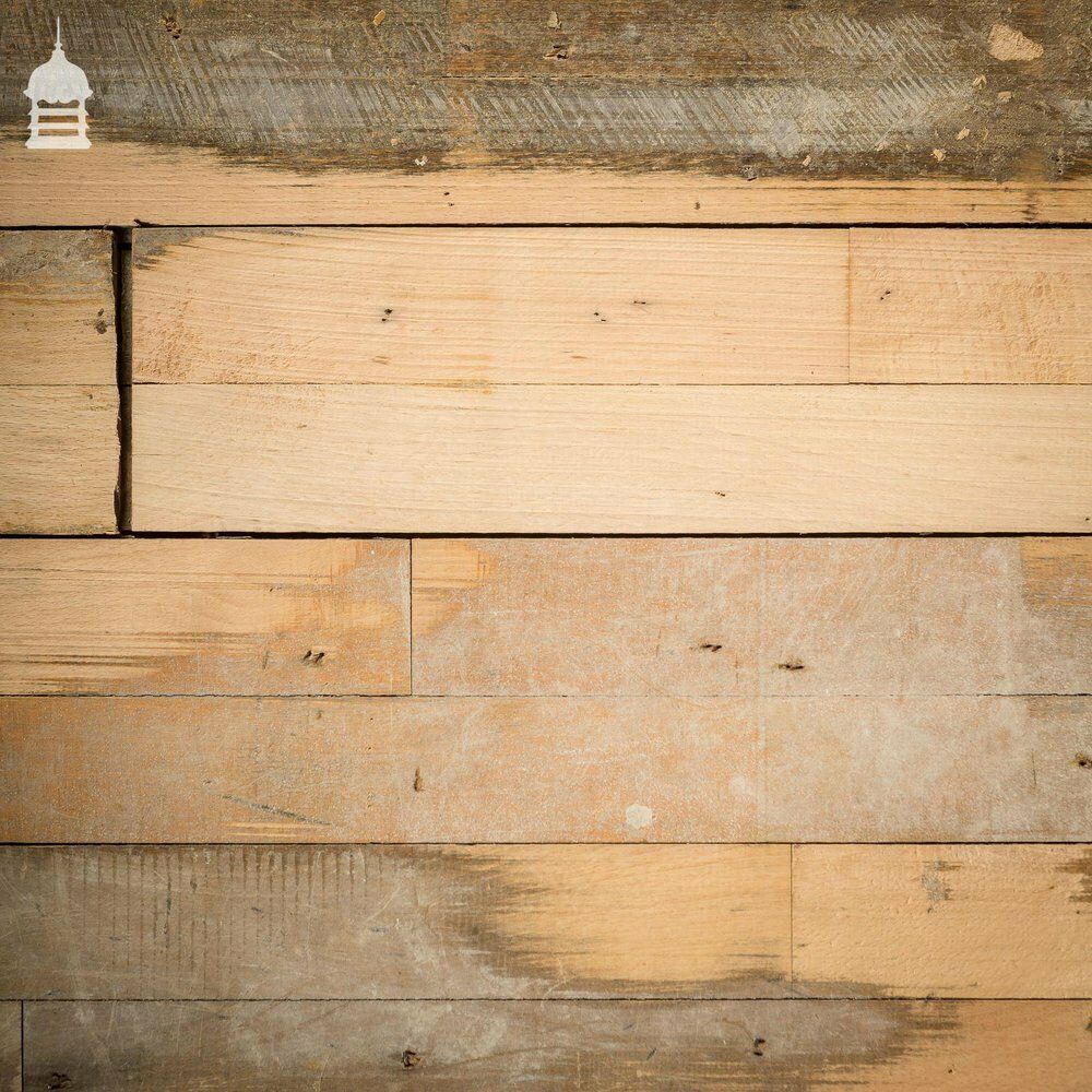 photo for sale Batch Of 51 Square Metres Of 20th C Skimmed Beech Tongue & Groove Floorboard