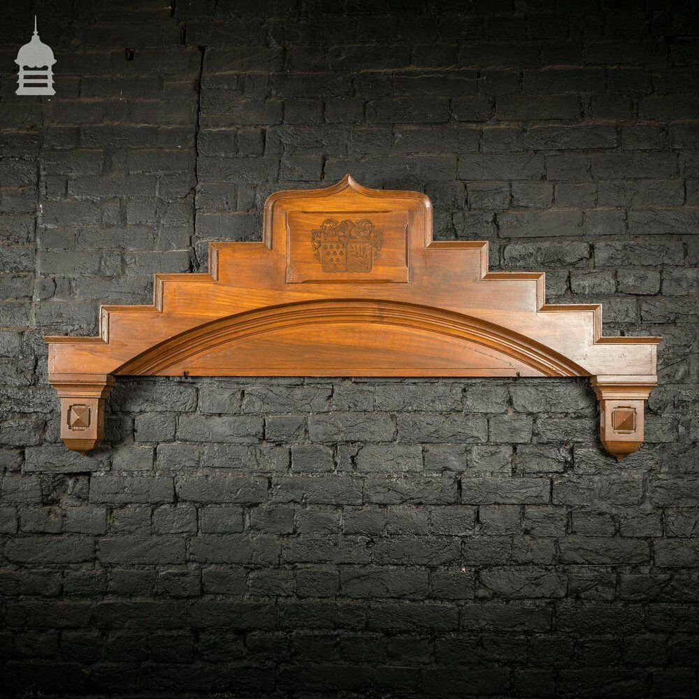 Set Of 8 19th C Faux Painted Overdoors With Individual Crested Shield Designs photo Home Fixtures