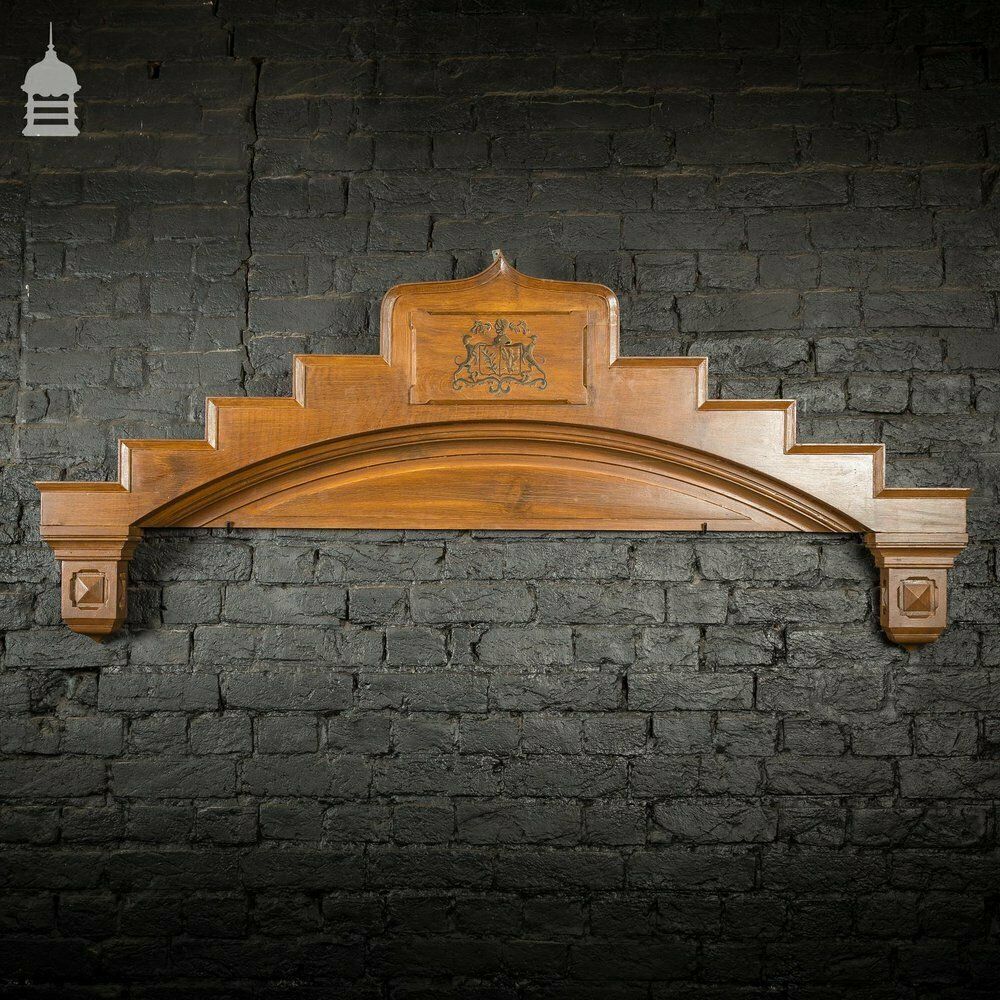 photo for sale Set Of 8 19th C Faux Painted Overdoors With Individual Crested Shield Designs