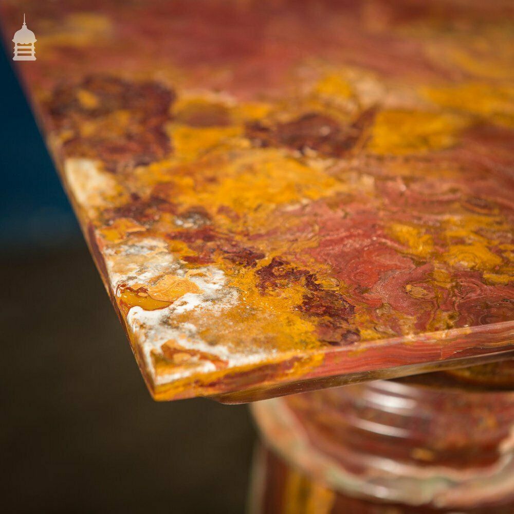 photo buy High Quality Red Onyx Biedermeier Style Pedestal Column 5 Pieces