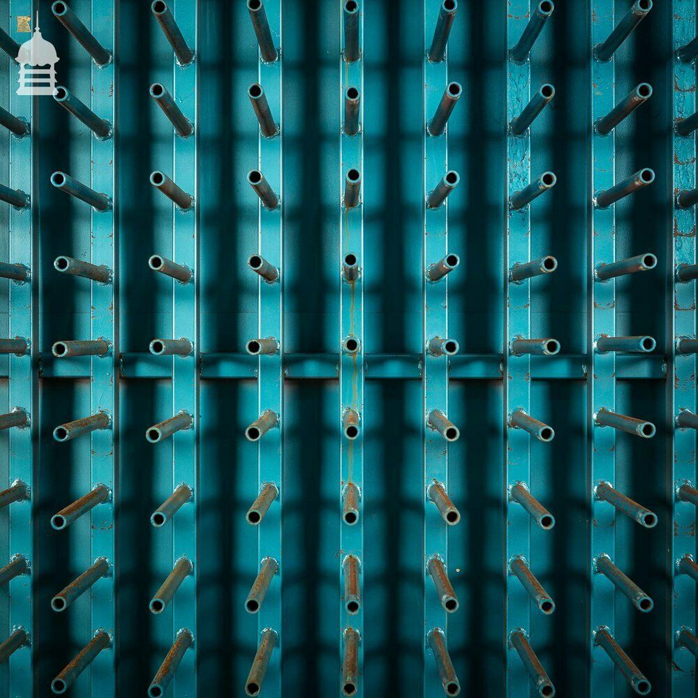 Large Blue Painted Metal Industrial Drying Cabinet Cupboard photo for sale