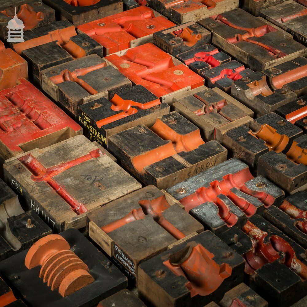 Collection Of 60 Black And Red Industrial Factory Foundry Moulds photo buy