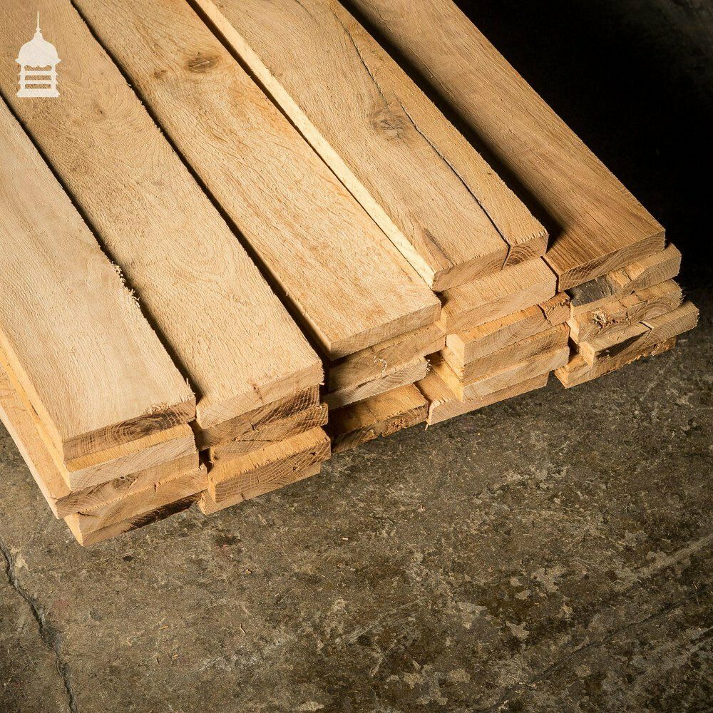 photo for sale Batch Of 3 Square Metres Of Seasoned Sawn Finish Short Narrow Oak