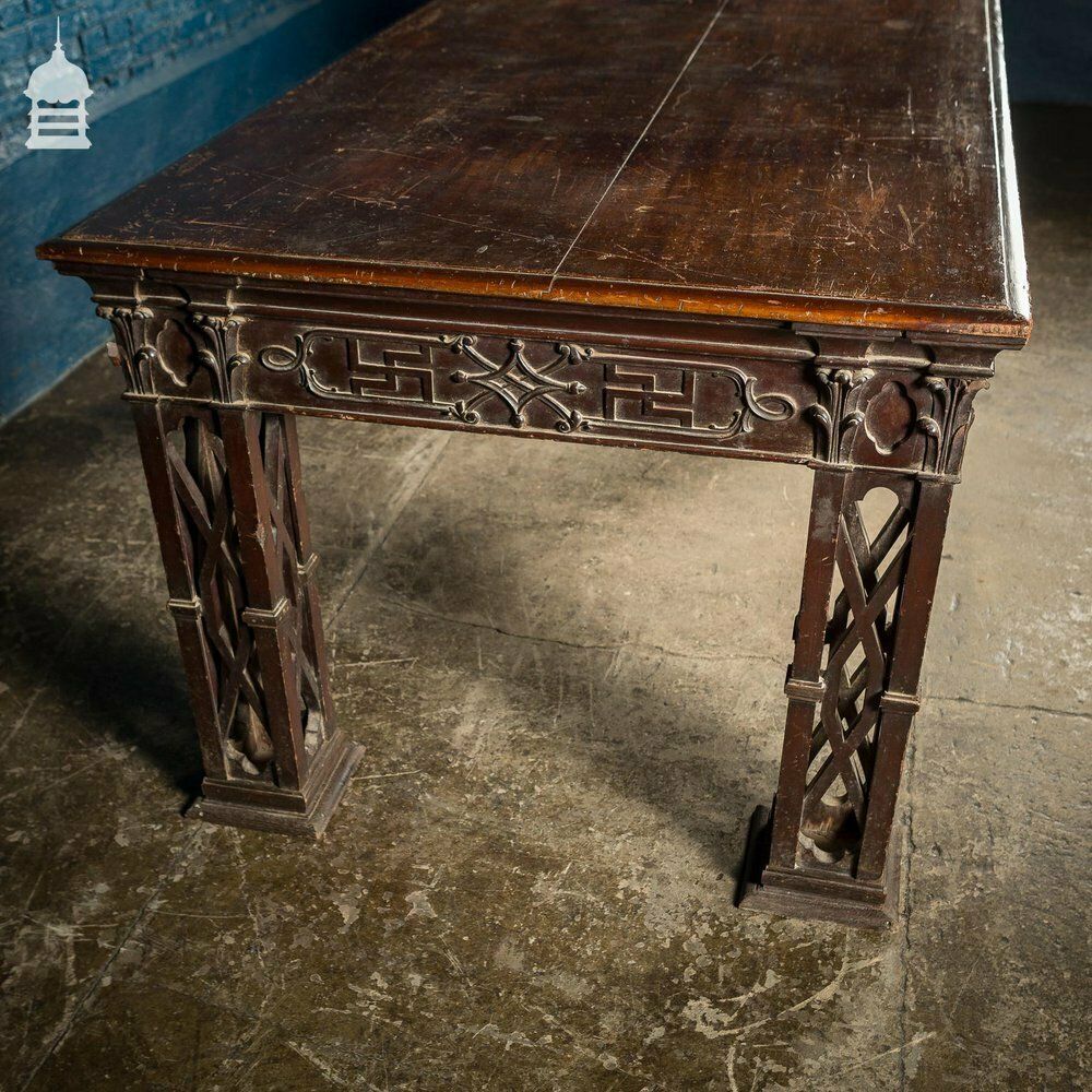 photo vinterior Circa 1900 Chippendale Revival Hardwood Sideboard Table From The Baroda Residency In India