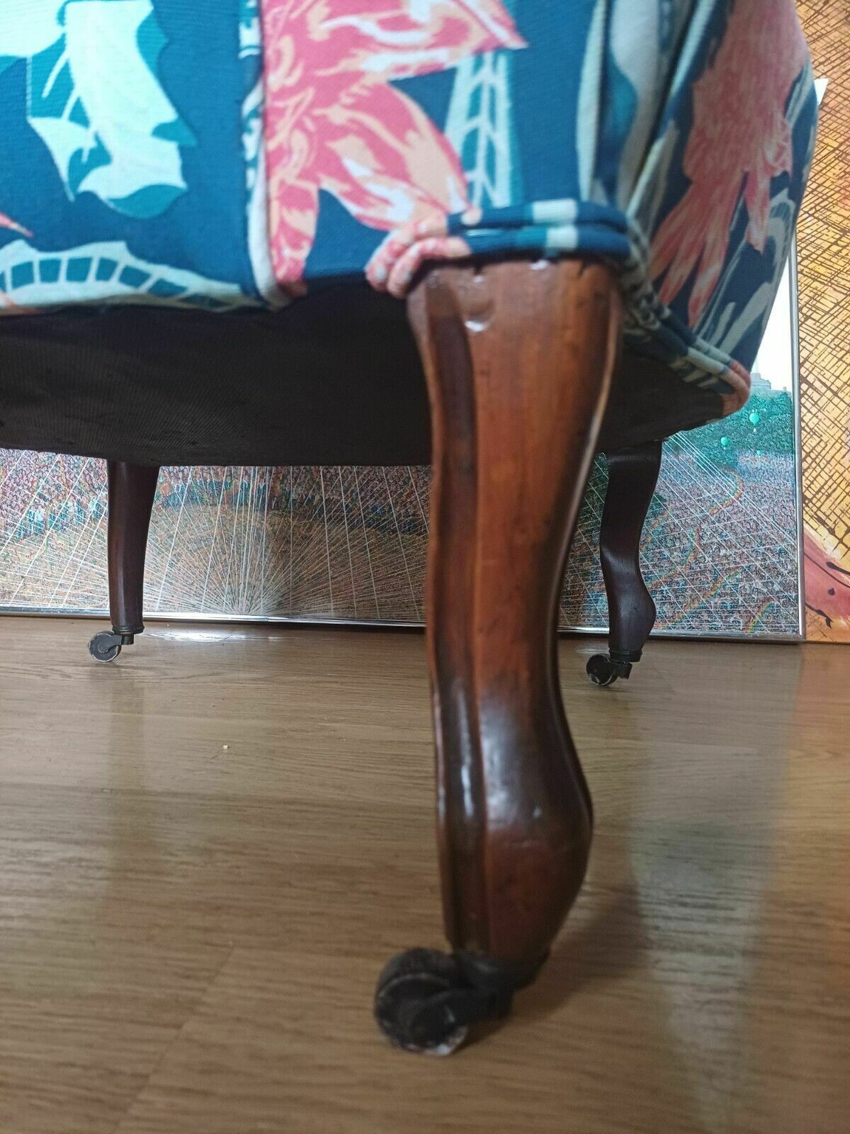 Pair Of Antique French Crapaud Napolean Tub Chair Cabriole Legs photo vinterior