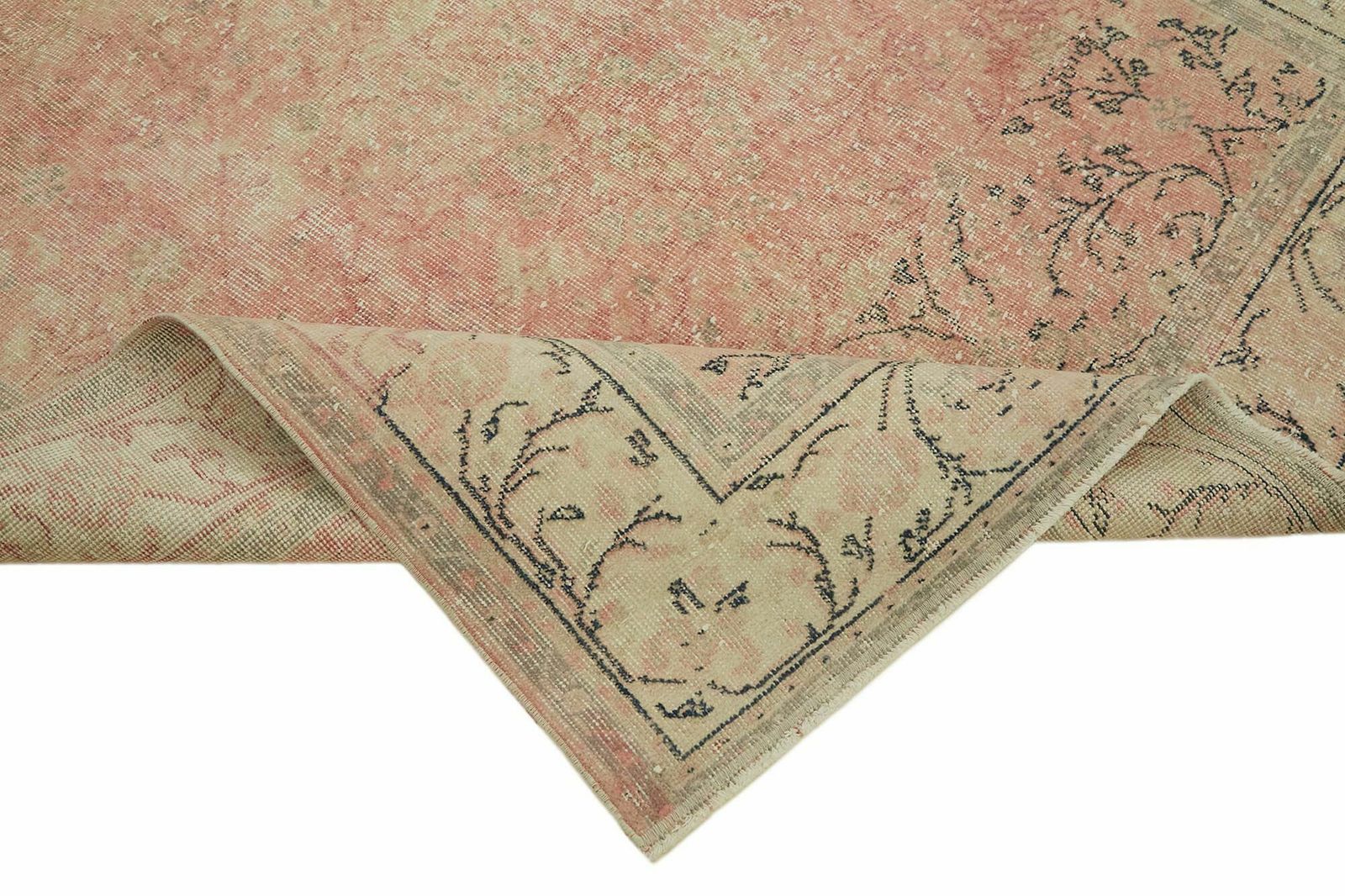 Handmade Decorative Beige Turkish Vintage Area Rug  148 Cm X 253 Cm photo vinterior