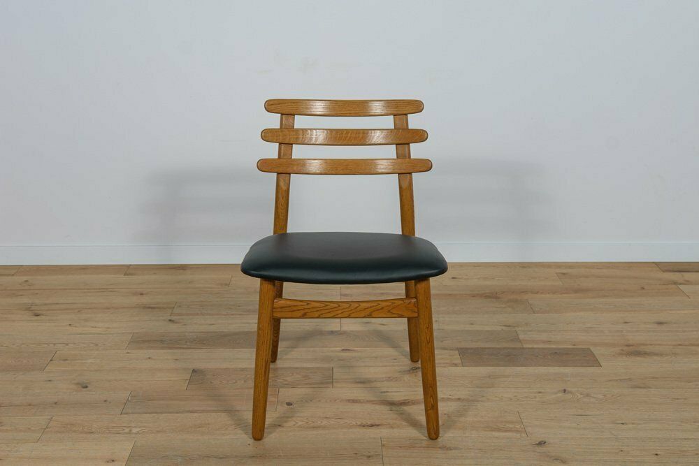 3736.0 Mid Century Oak Dining Chairs By Poul Volther For Fdb Mobler, Denmark, 1960s, Set Of 6 photo