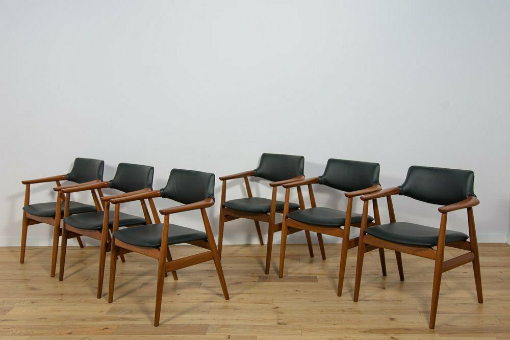 Mid Century Teak Dining Chairs Model Gm11 By Svend åge Eriksen For Glostrup, 1950s, Set Of 6 photo 3746.0