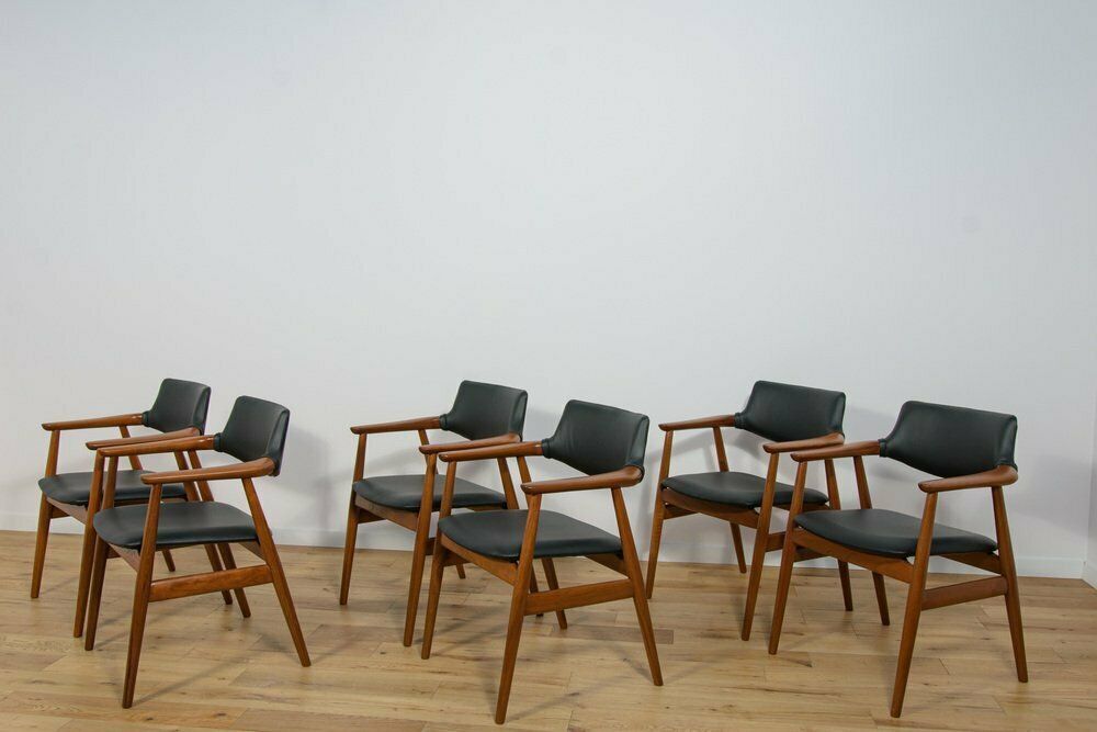 Mid Century Teak Dining Chairs Model Gm11 By Svend åge Eriksen For Glostrup, 1950s, Set Of 6 photo vinterior