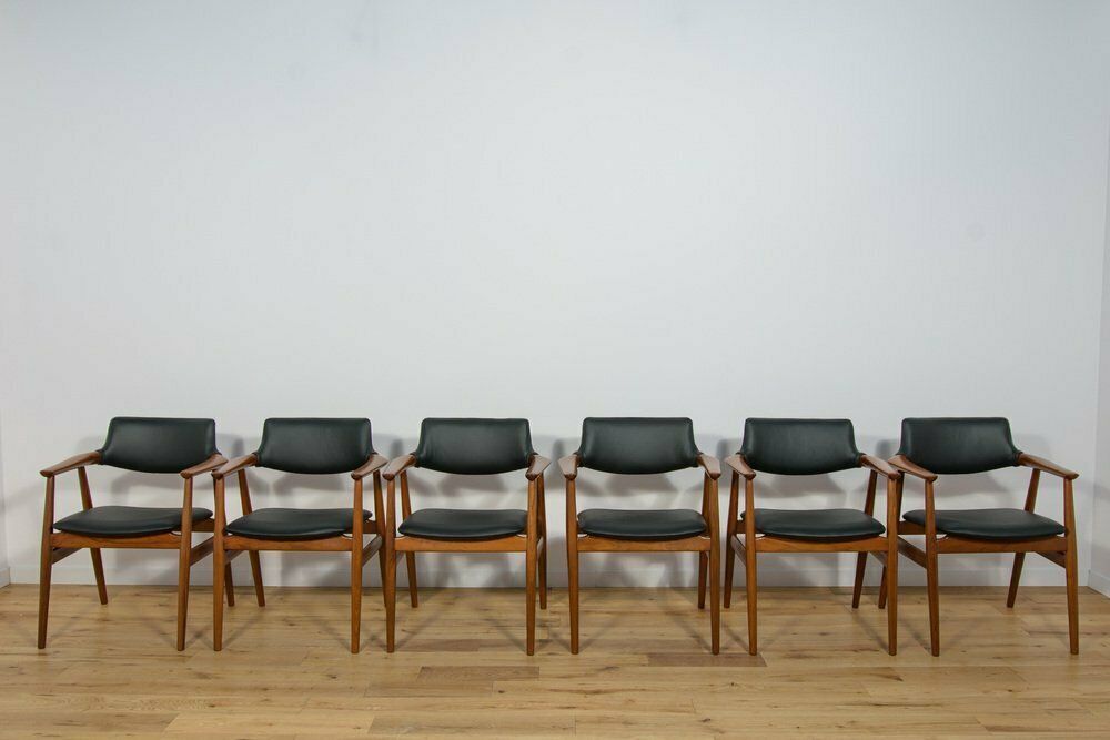 Mid Century Teak Dining Chairs Model Gm11 By Svend åge Eriksen For Glostrup, 1950s, Set Of 6 photo buy