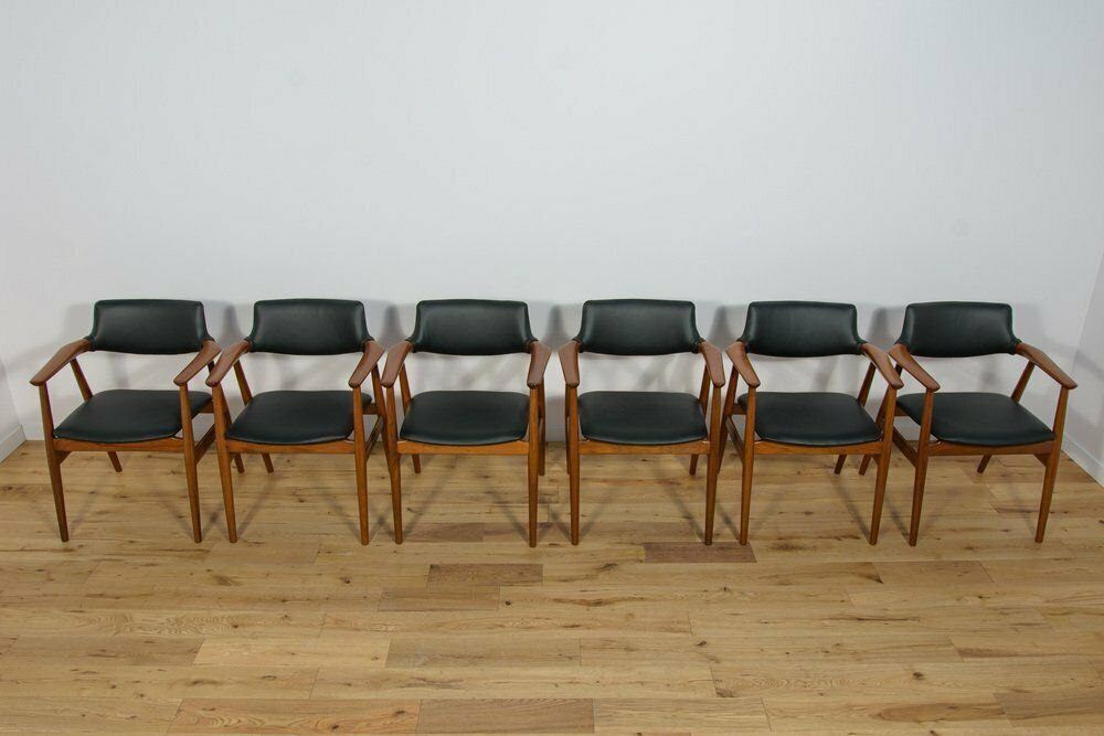 Mid Century Teak Dining Chairs Model Gm11 By Svend åge Eriksen For Glostrup, 1950s, Set Of 6 photo vintage