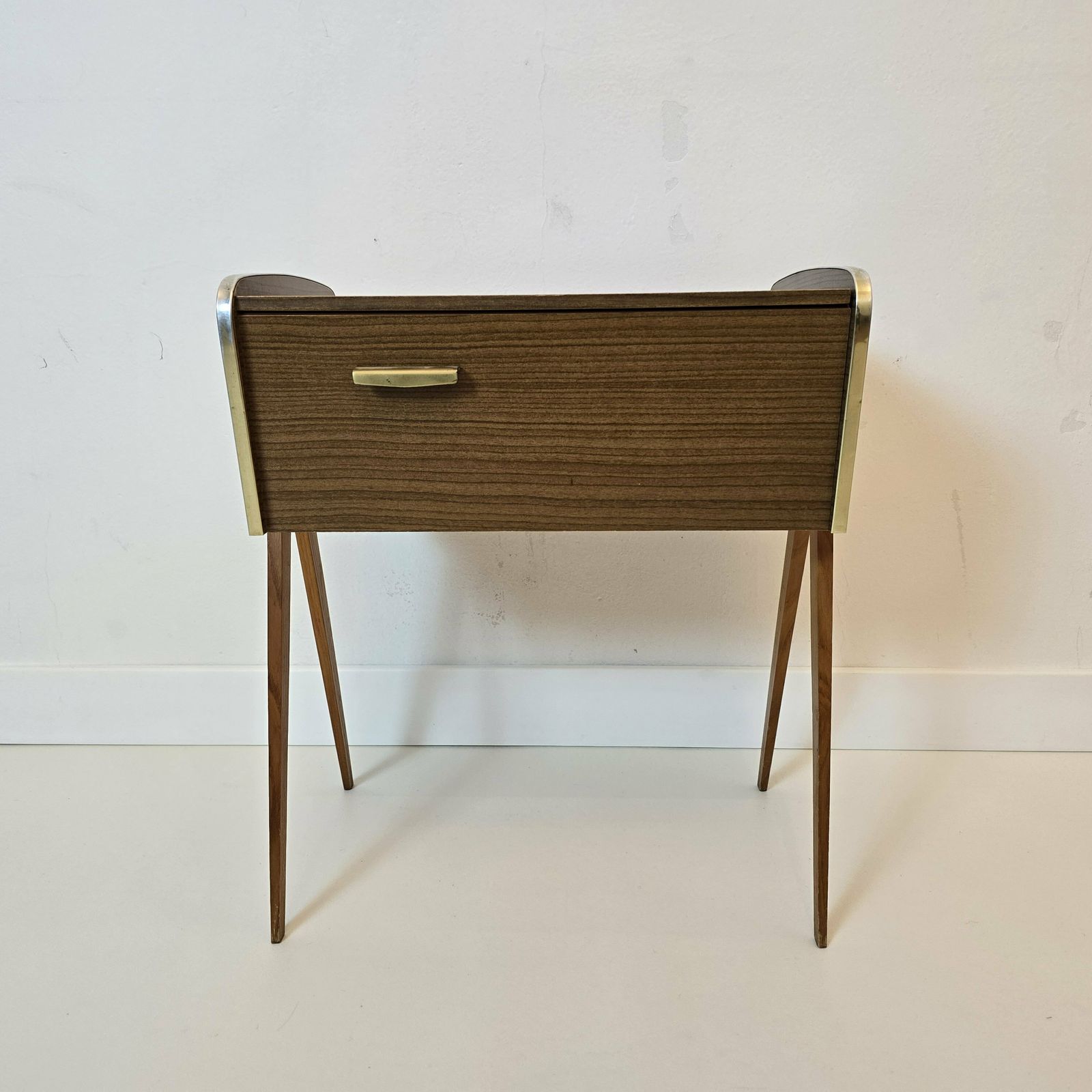 Vintage Mid Century Modern Sewing Box Bedside Table Side Table 60s photo 306.0