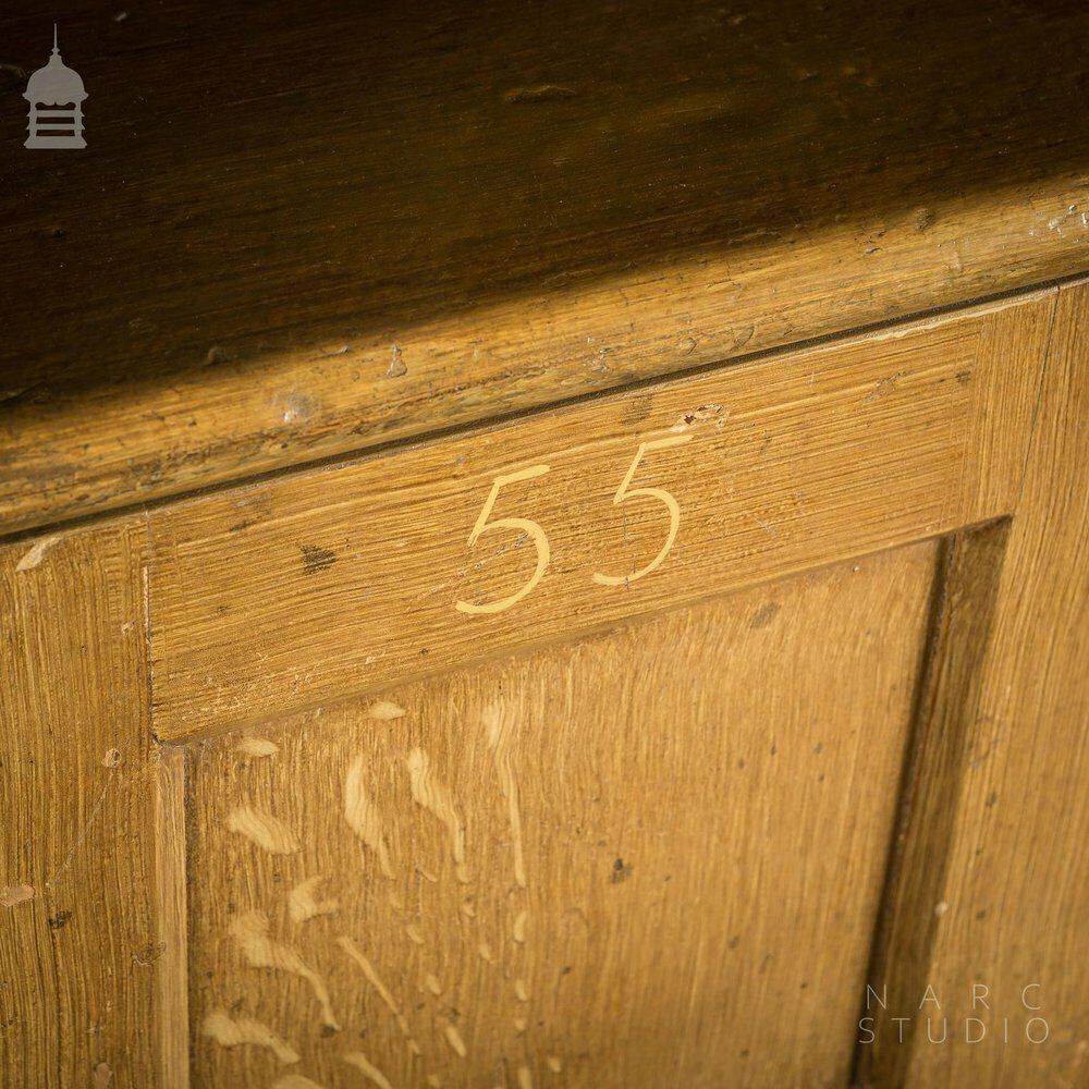 photo for sale Pair Of Narc Studio Scumble Glazed ‘Ebenezer Bedside Cabinets’ Built From Pew Components Dated 1868