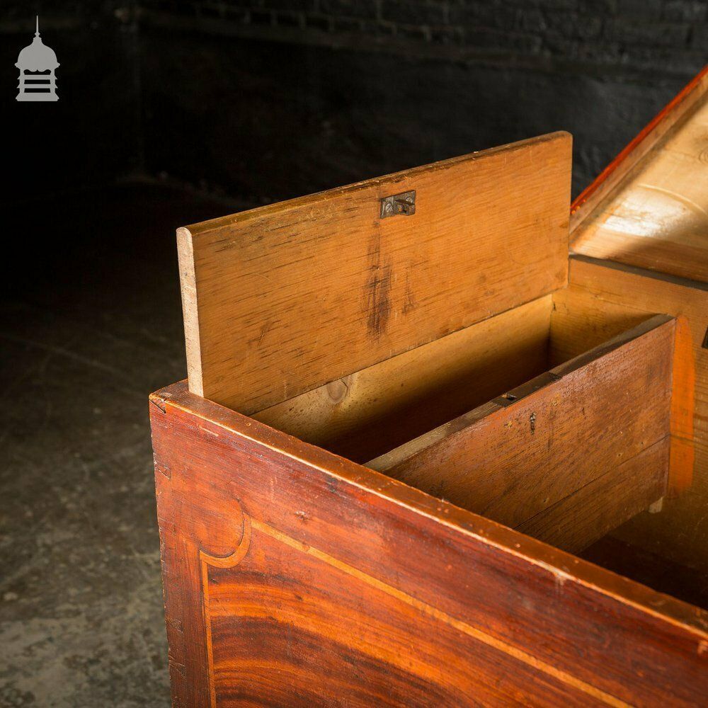 Stunning Georgian Painted Blanket Box Chest Trunk With Hidden Internal Compartment photo for sale