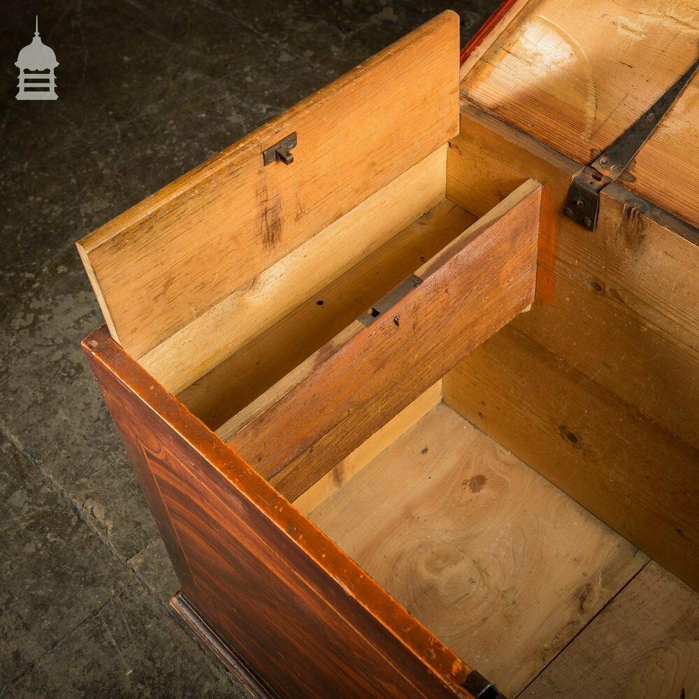 photo buy Stunning Georgian Painted Blanket Box Chest Trunk With Hidden Internal Compartment