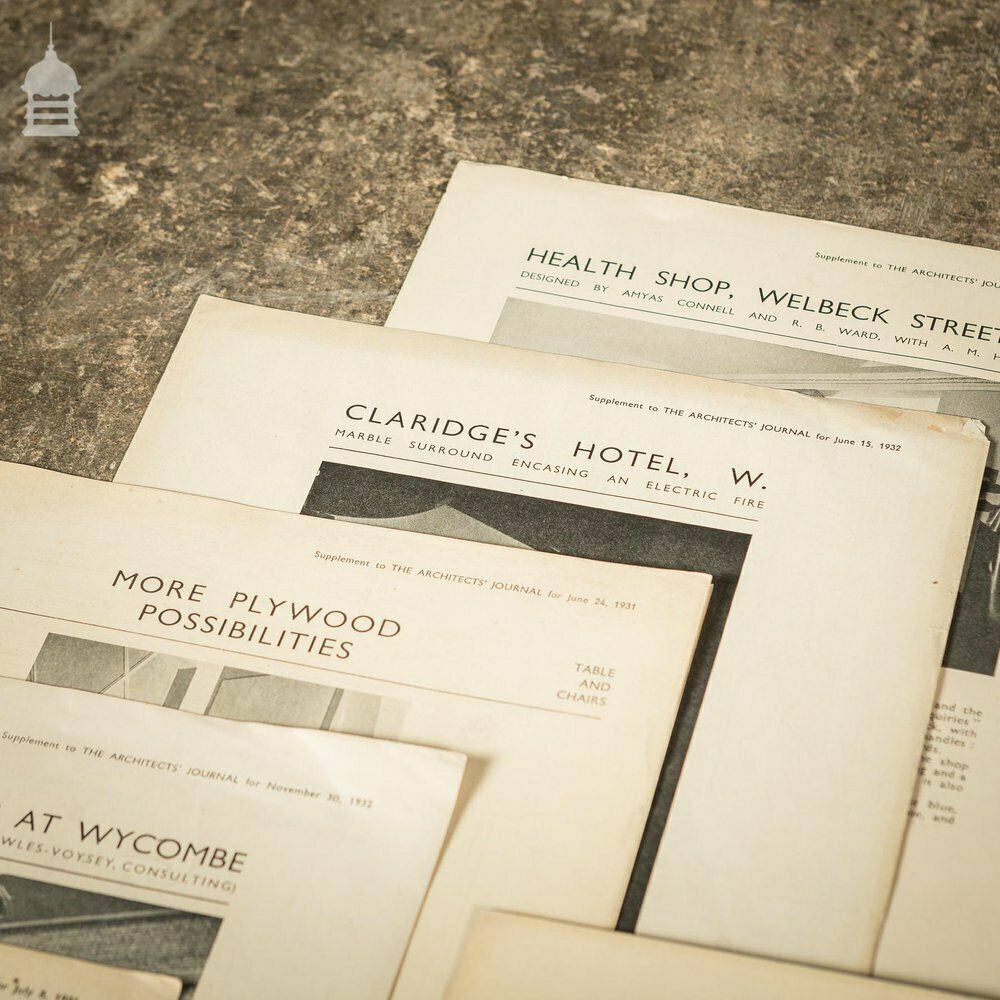 photo for sale Collection Of 13 Original Supplements From The Architects' Journal Dated 1931 – 1935