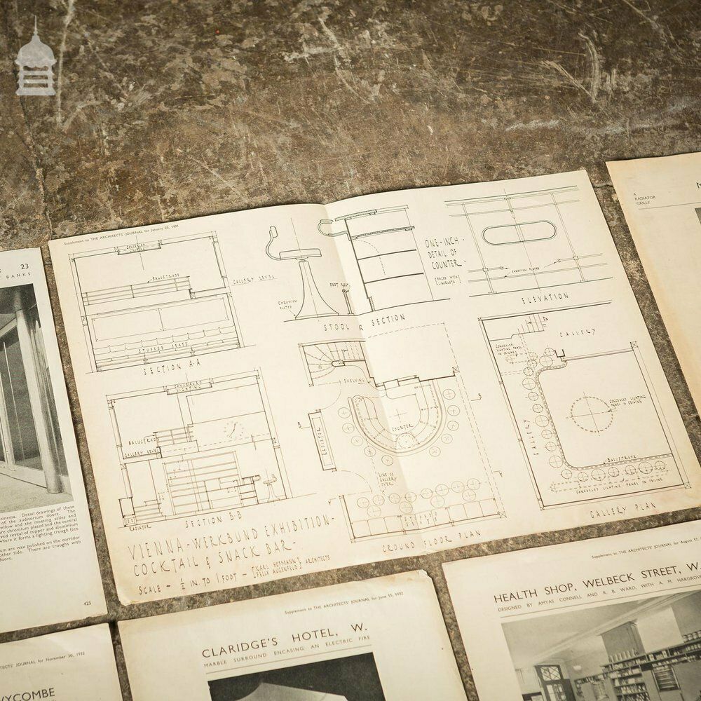 162.0 Collection Of 13 Original Supplements From The Architects' Journal Dated 1931 – 1935 photo