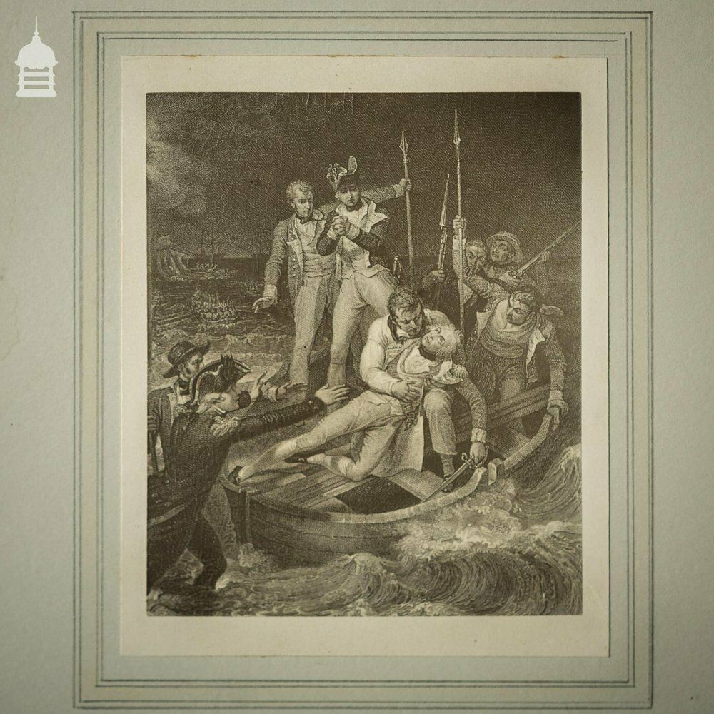 19th C Engravings Of Maritime Battle Scenes In Later Frame photo for sale