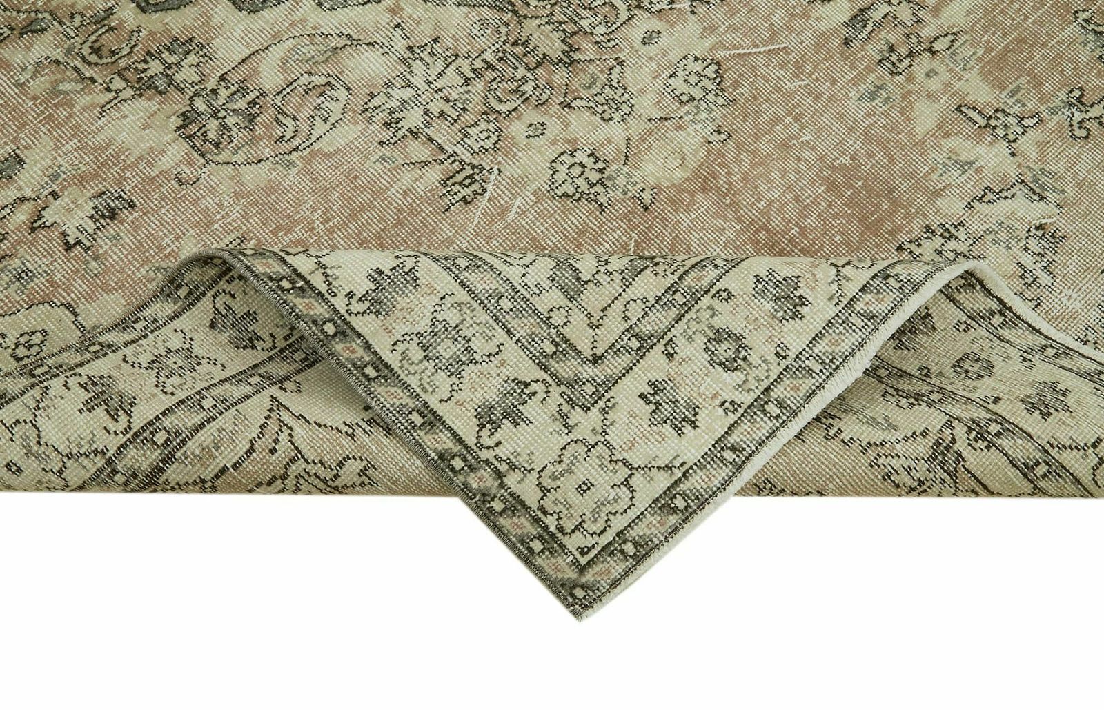 5x8 Beige Turkish Vintage Area Rug   41834 photo vinterior