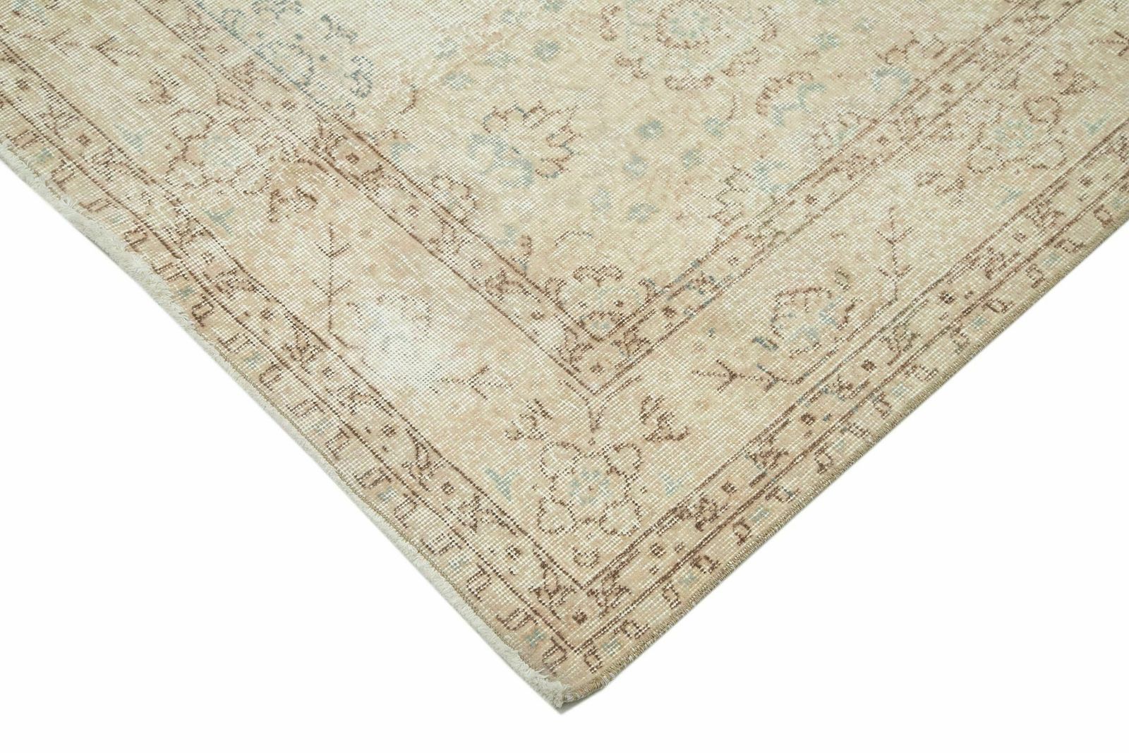 6x11 Beige Turkish Vintage Area Rug   24993 photo Textiles