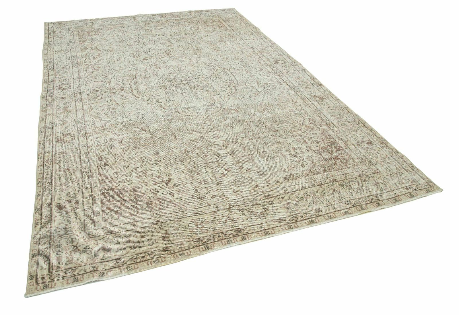 7x10 Beige Turkish Vintage Area Rug   25154 photo furniture