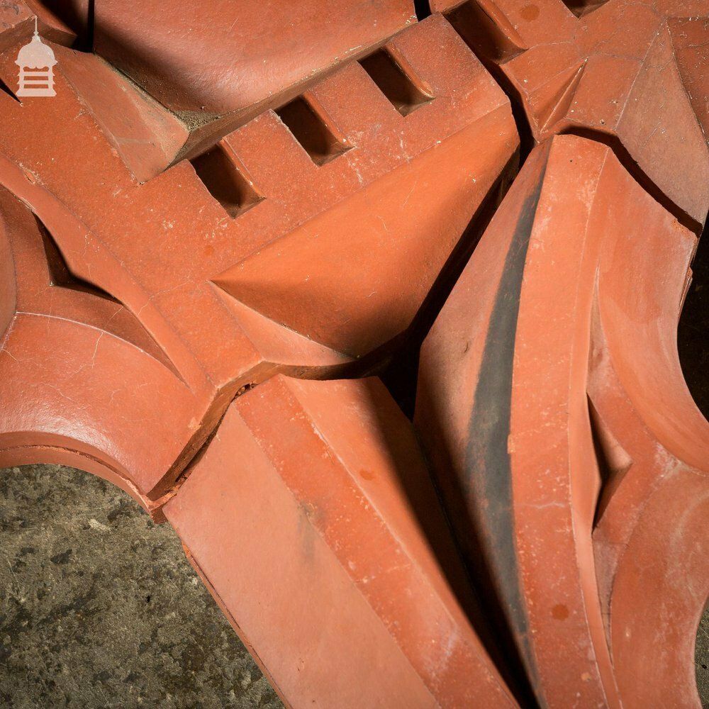 photo for sale Rare 19th C Red Terracotta Gothic Mullion Window
