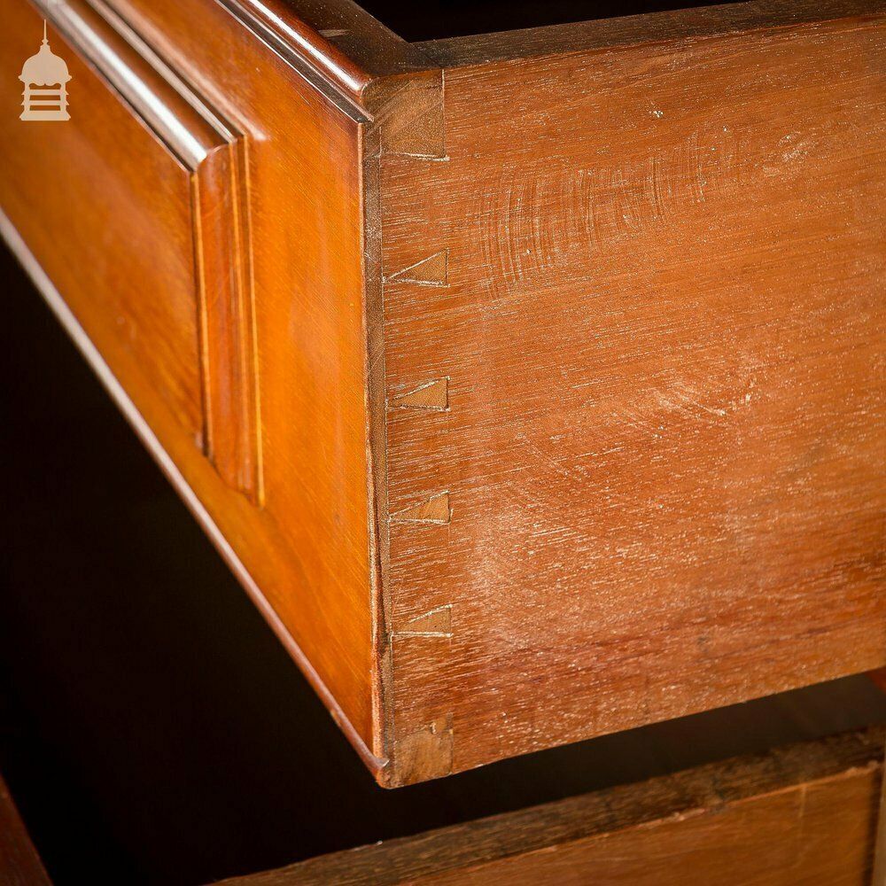 19th C Large Scale Teak Ecclesiastical Vestment Drawers Featuring Raised Moulded Panels On All Sides photo vinterior