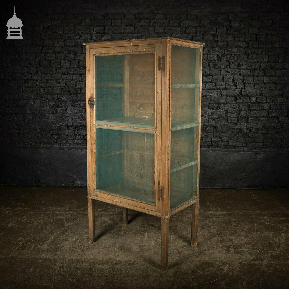 Large Georgian Pine Meat Safe Cupboard photo vintage
