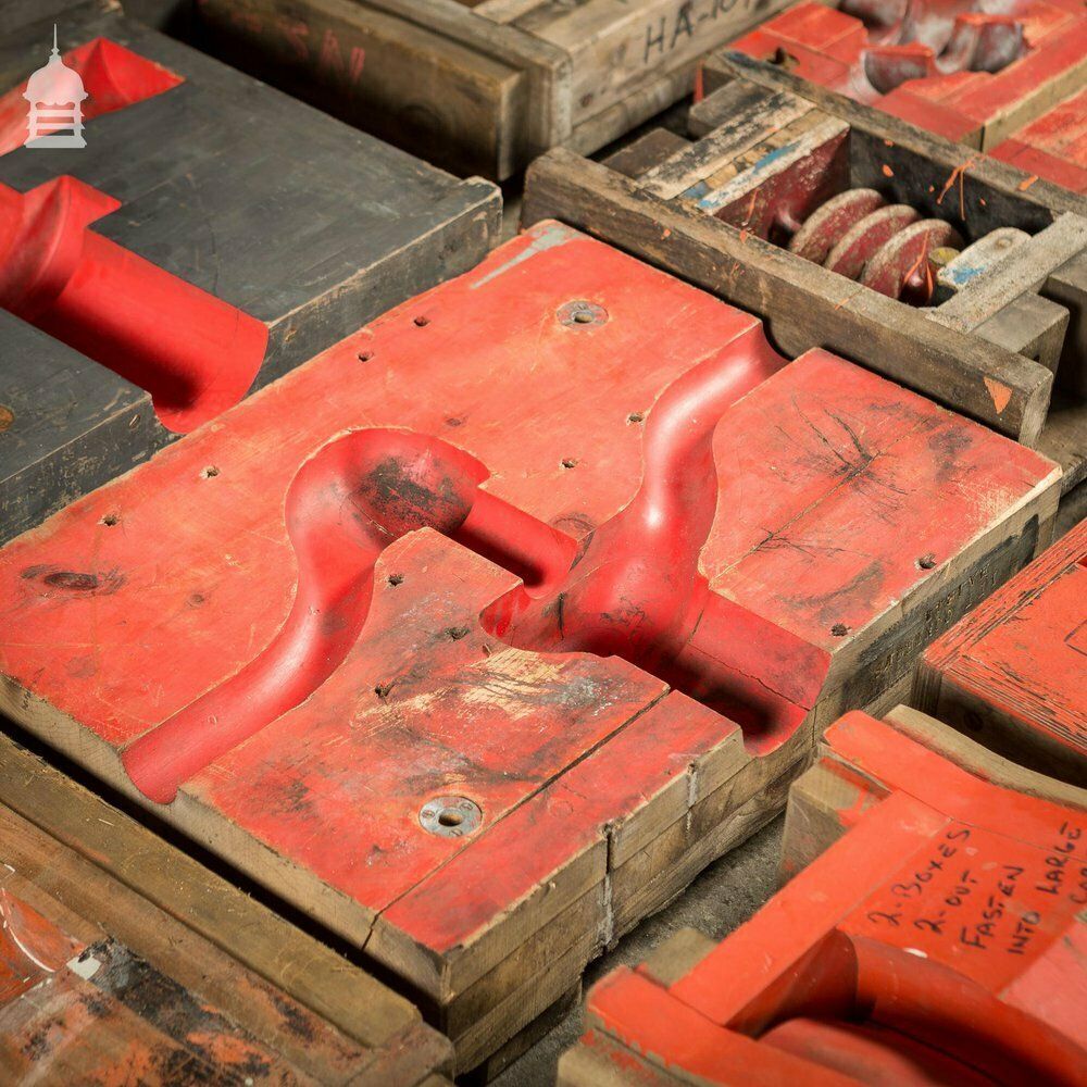 Home Decor Collection Of 28 Red And Black Industrial Foundry Factory Moulds photo