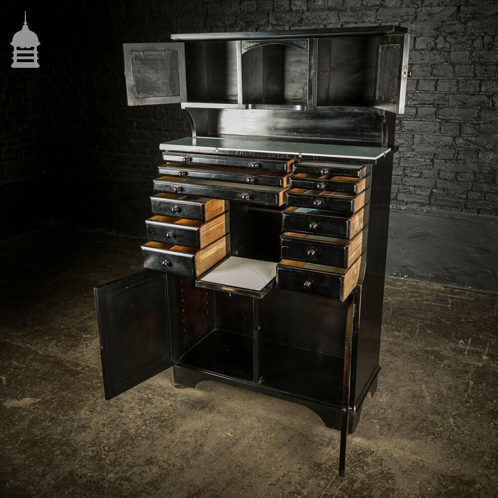 photo for sale Edwardian Ebonized Dentist Cabinet