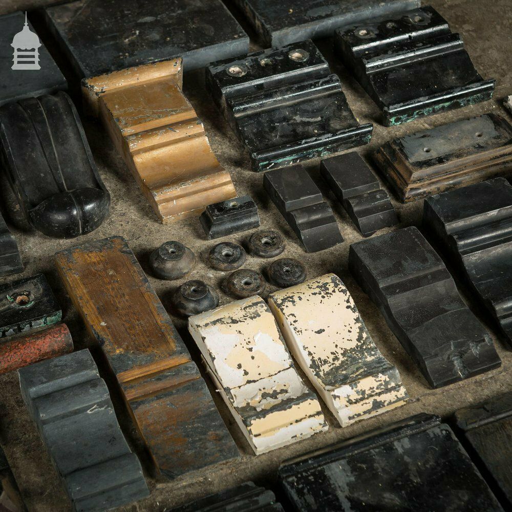 Assortment Of Reclaimed Slate Fireplace Corbels And Parts photo vintage