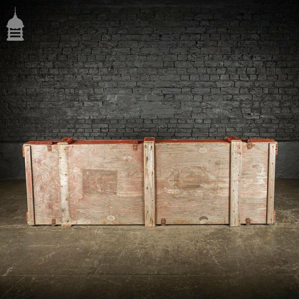 Large Red Industrial Wooden Aircraft Part Shipping Crate Reclaimed From A Norfolk Raf Base photo Home Decor