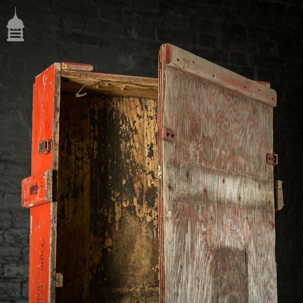 photo buy Large Red Industrial Wooden Aircraft Part Shipping Crate Reclaimed From A Norfolk Raf Base