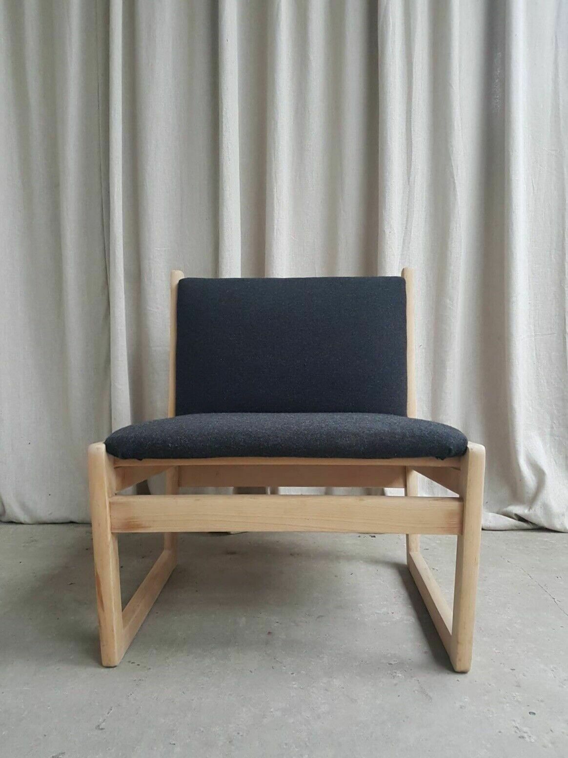 Vtg Mid Century Danish Wool Scandi Chair By Kvetny & Sønners Stolefabrik #398 photo for sale