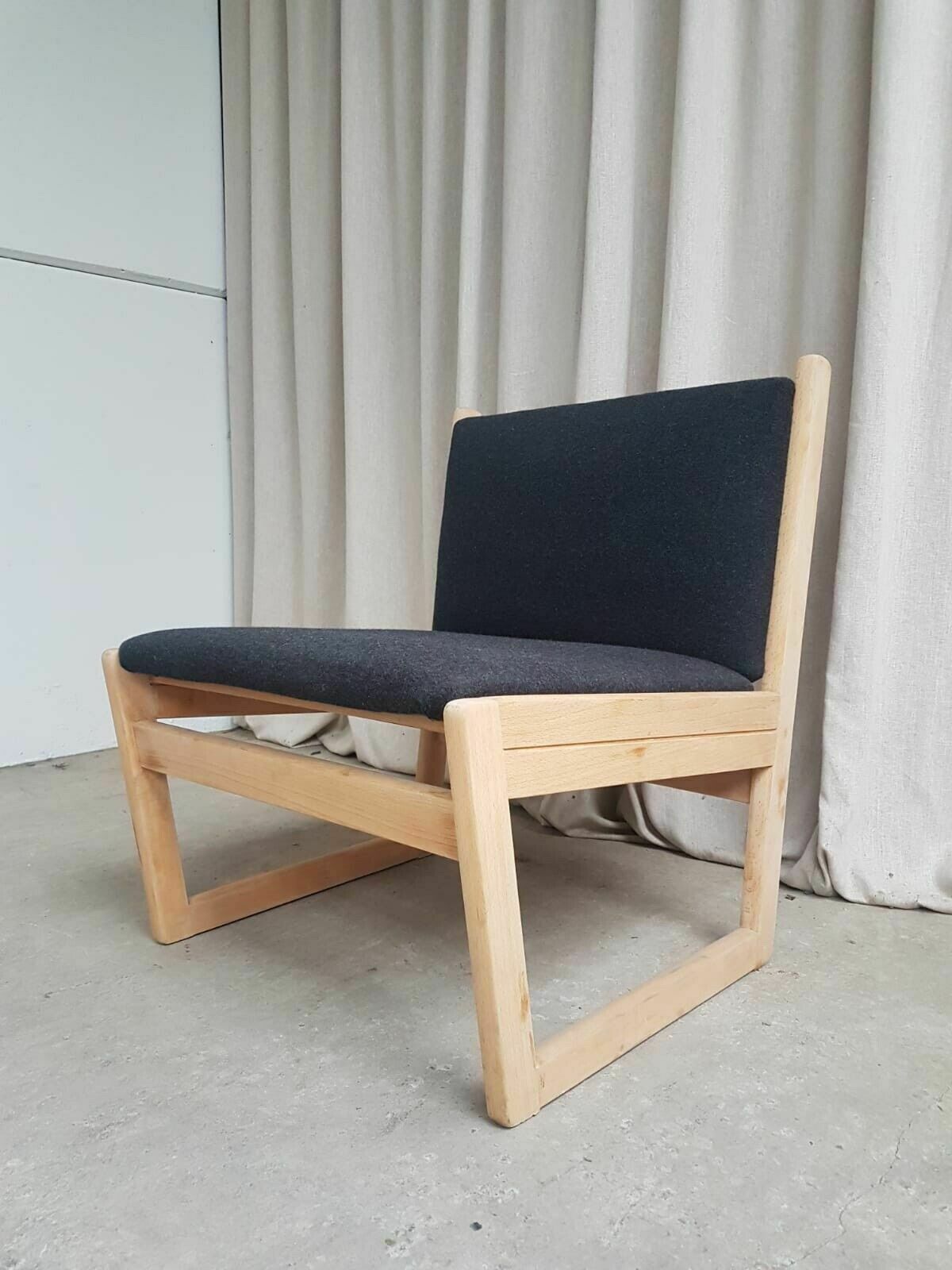 Vtg Mid Century Danish Wool Scandi Chair By Kvetny & Sønners Stolefabrik #398 photo 632.5