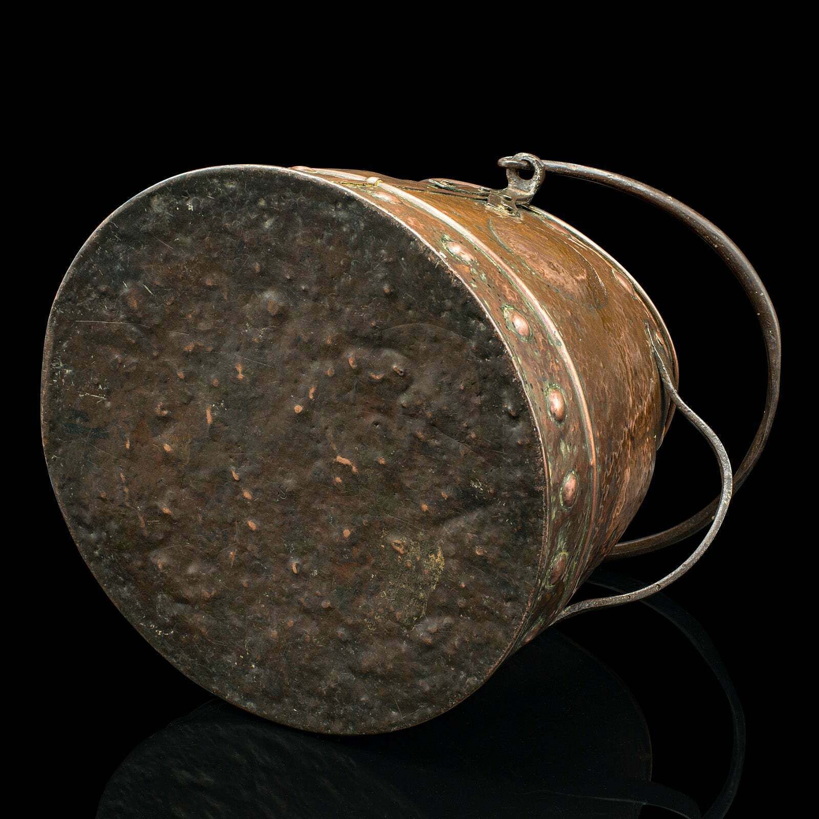 photo furniture Antique Coal Scuttle, Scottish Copper, Fireside Bin, Aesthetic Period, Victorian