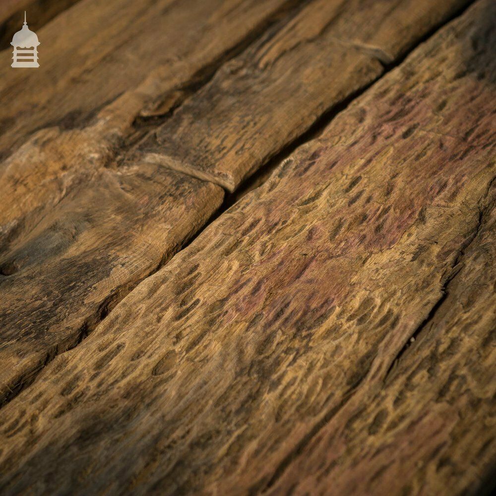 photo for sale Batch Of 17 Square Metres Of Brushed Oak Reclaimed From Canal Lock Gates
