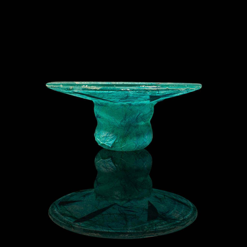 Contemporary Decorative Tea Light Stand, English Art Glass, Votive Candle Holder photo for sale