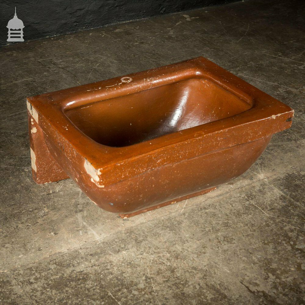 Large Victorian Salt Glaze Orange Peel Ceramic Trough Sink By Oats & Green Ltd Halifax photo for sale