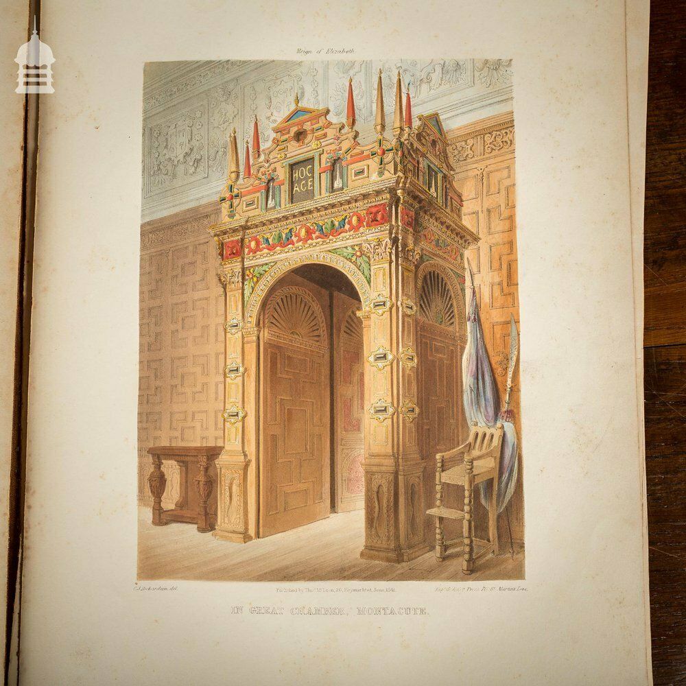 photo furniture Rare Original Charles James Richardson Volume Of Studies From Old English Mansions 1841