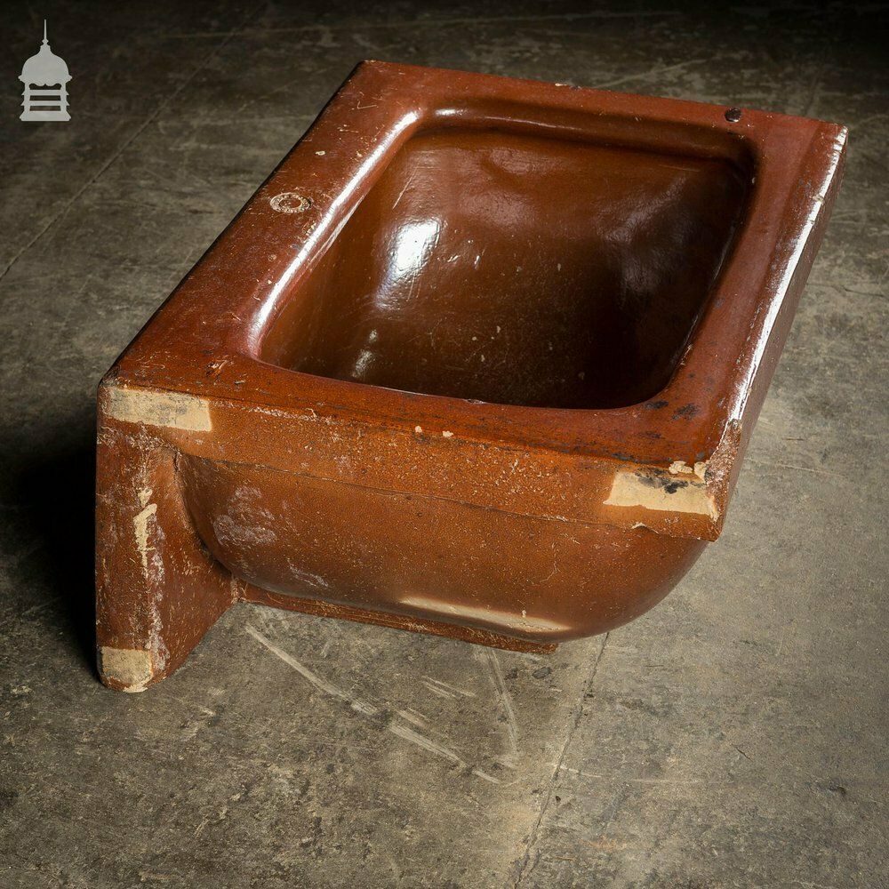 Large Victorian Salt Glaze Orange Peel Ceramic Trough Sink By Oats & Green Ltd Halifax photo vinterior