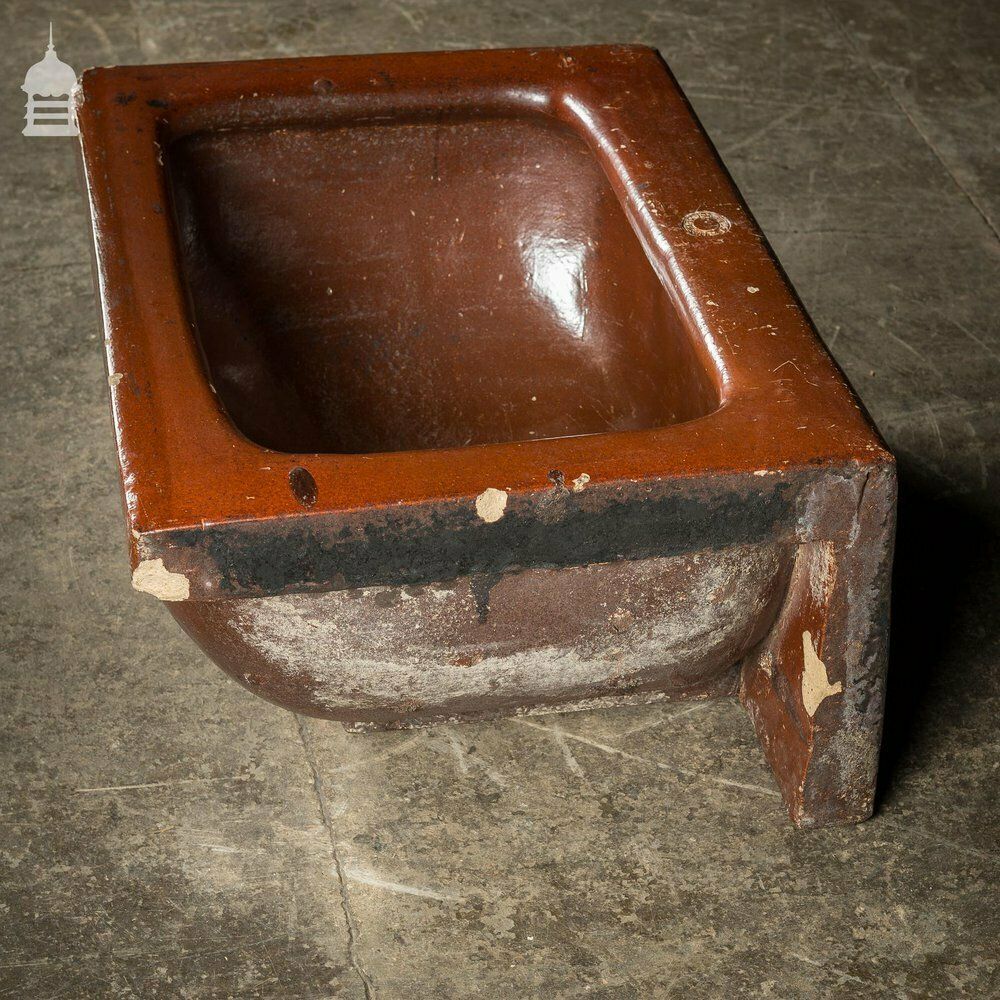 Large Victorian Salt Glaze Orange Peel Ceramic Trough Sink By Oats & Green Ltd Halifax photo buy