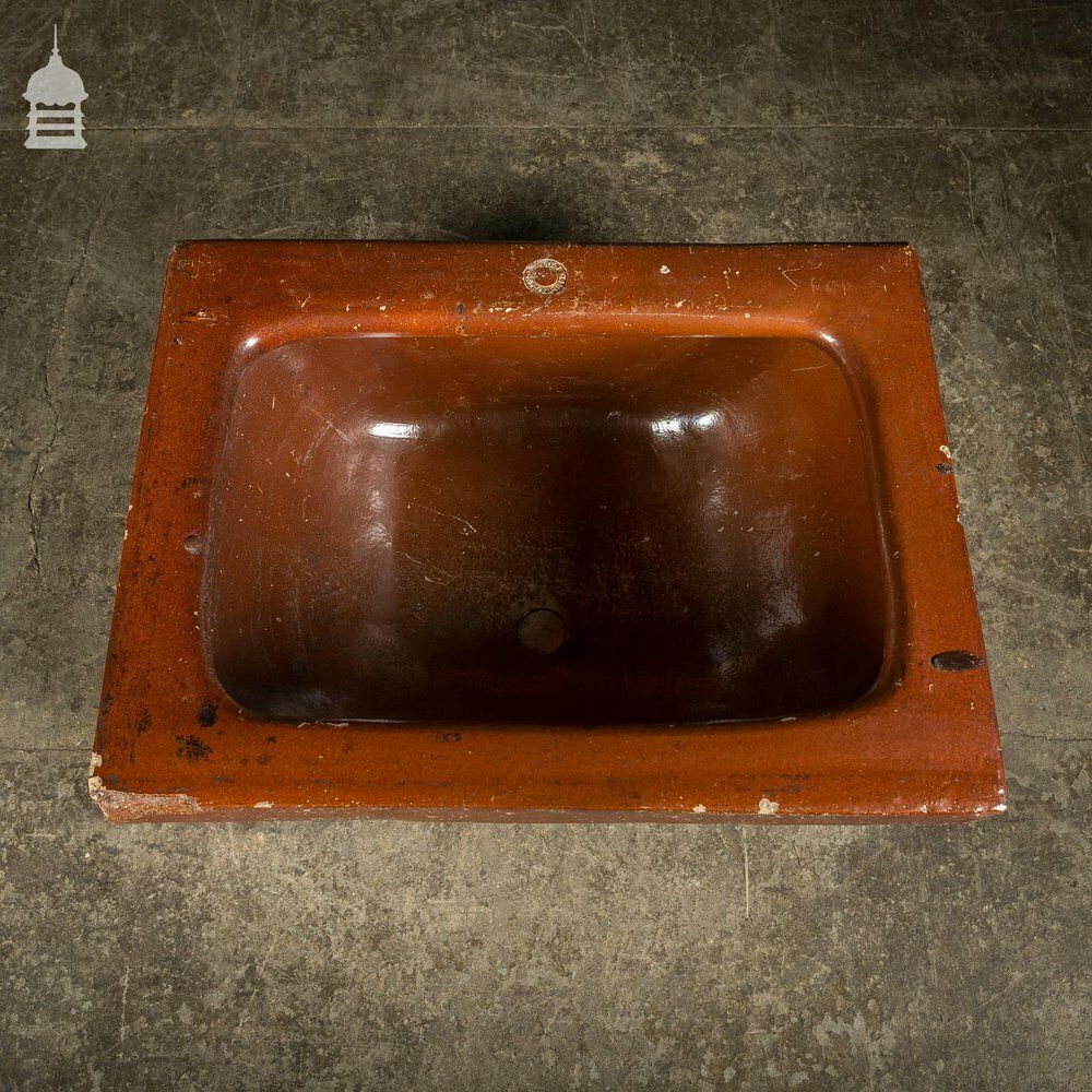 Large Victorian Salt Glaze Orange Peel Ceramic Trough Sink By Oats & Green Ltd Halifax photo vintage