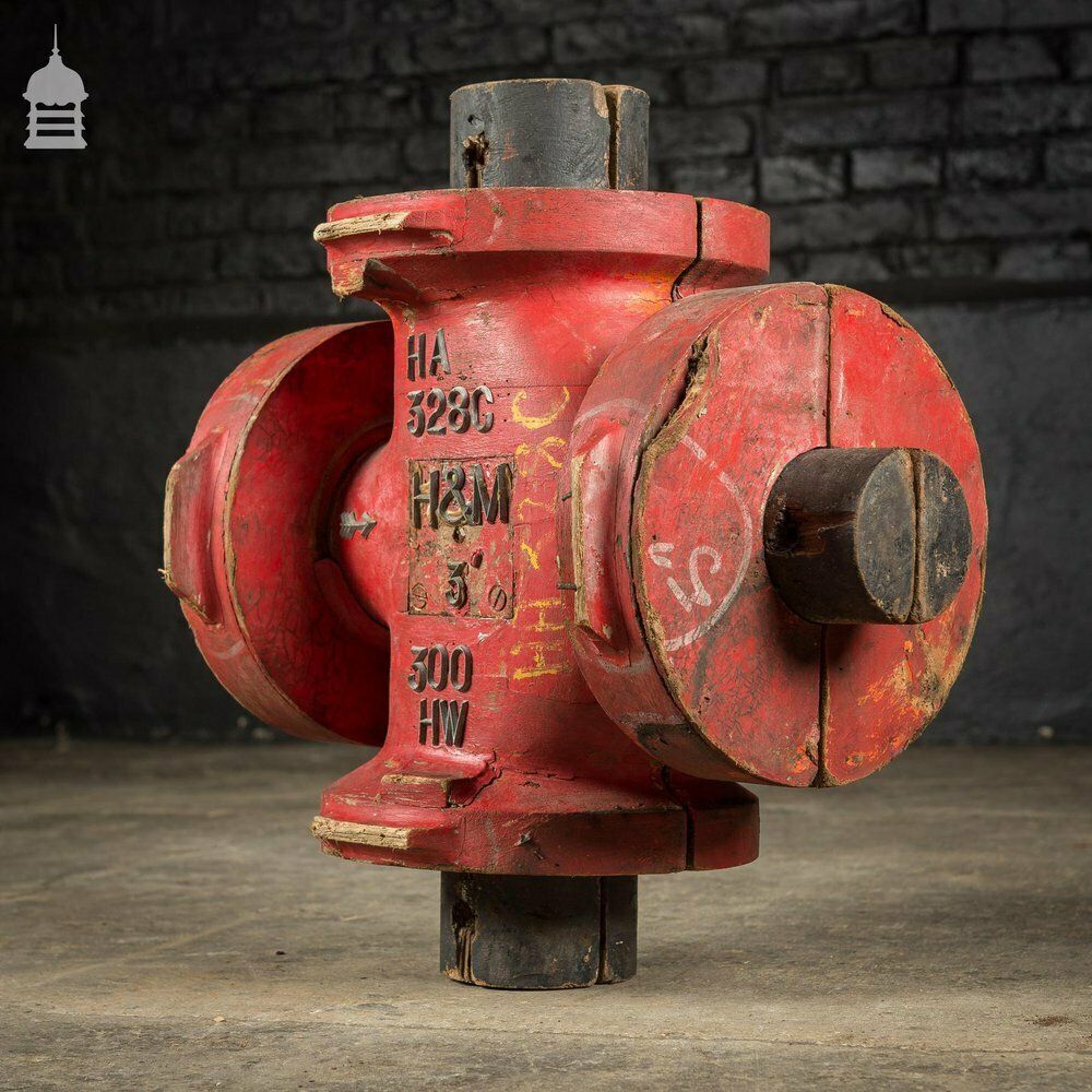 Pair Of Red Industrial Factory Foundry Moulds photo vinterior