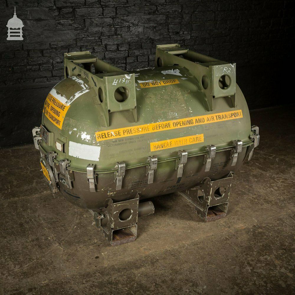 Industrial Aluminium Ex Raf Shipping Capsule Military Storage Crate Trough photo furniture