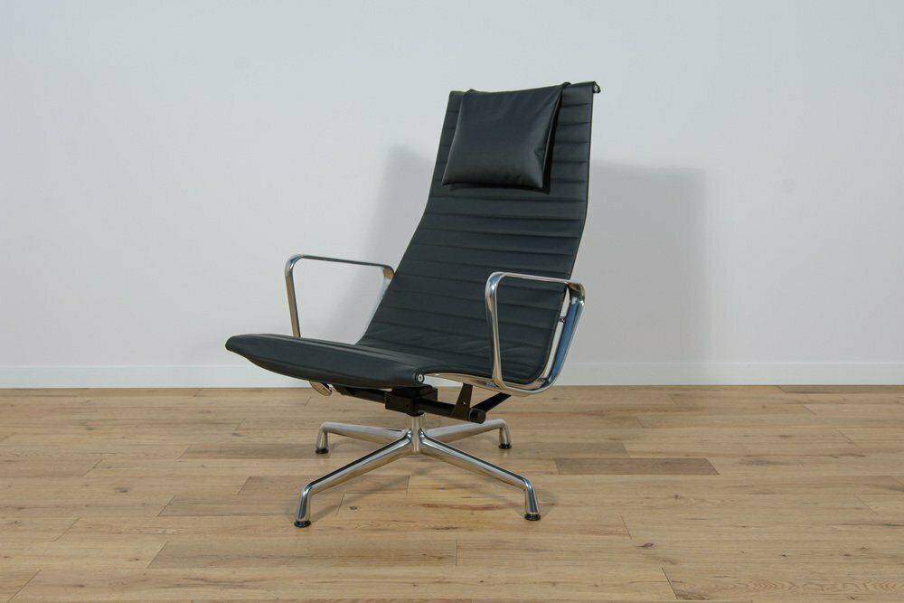 Alu Group Ea124 & Ea125 Lounge Chair & Ottoman By Charles & Ray Eames For Vitra, 1980s, Set Of 2 photo buy