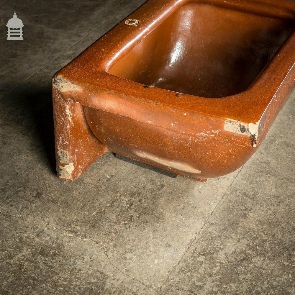 Large Victorian Salt Glaze Orange Peel Ceramic Trough Sink By Oats & Green Ltd Halifax photo vinterior