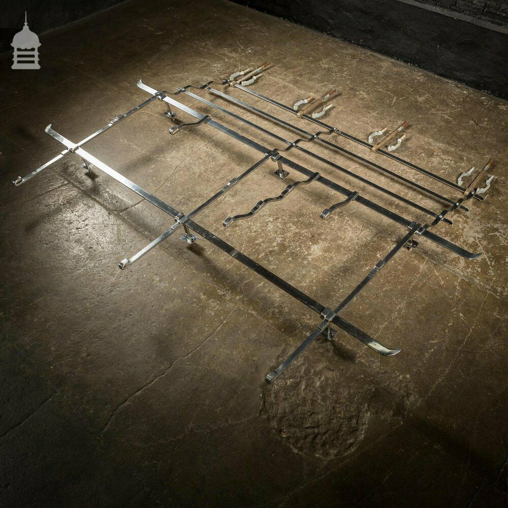 A 1950’s Butchers Stainless Steel Meat Display Rack photo Furniture